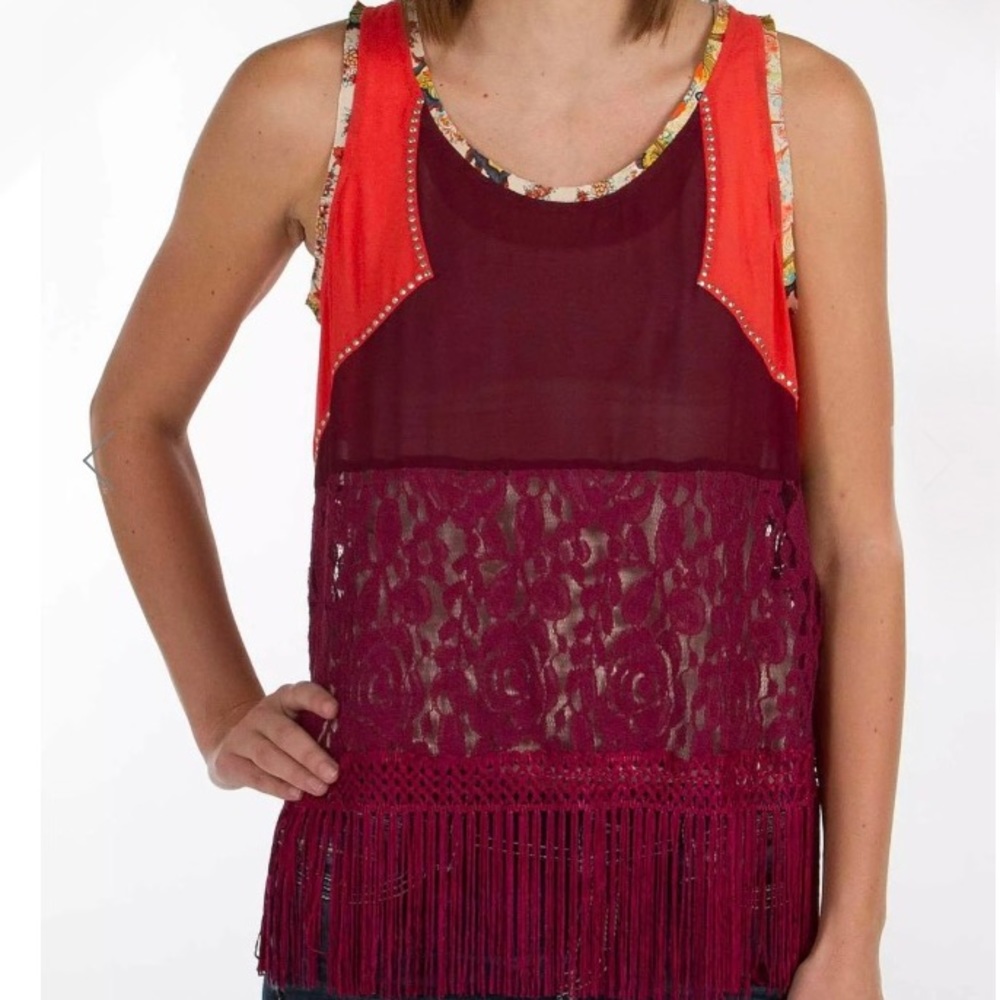 BKE Chiffon Tank Top